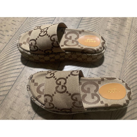 GUCCI Womens Platform Slide Sandal Size 37 - Picture 1 of 6